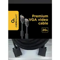Gembird VGA, 20 m cable VGA VGA (D-Sub) Negro