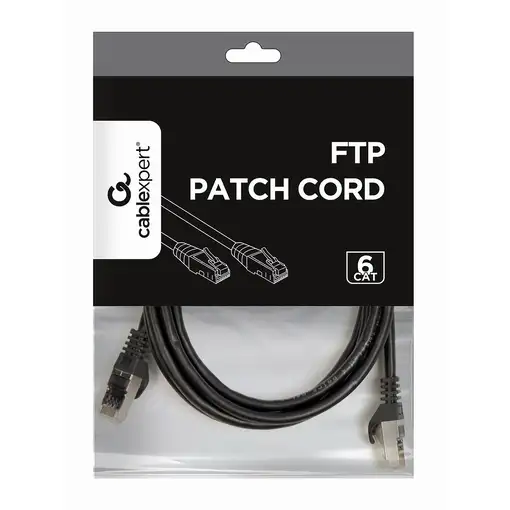 Gembird Patch Cord Cat.6 UTP 2m cable de red Negro Cat6 U/UTP (UTP)