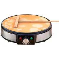 Crepera, Máquina de Hacer Crepes, Tortitas, Antiadherente,Plato 30cm CM1137,Briebe