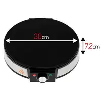 Crepera, Máquina de Hacer Crepes, Tortitas, Antiadherente,Plato 30cm CM1137,Briebe