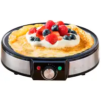 Crepera, Máquina de Hacer Crepes, Tortitas, Antiadherente,Plato 30cm CM1137,Briebe