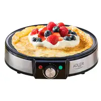 Adler AD 3058 crepera 1 crep(s) 1600 W Negro, Acero inoxidable