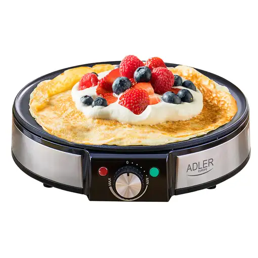 Adler AD 3058 crepera 1 crep(s) 1600 W Negro, Acero inoxidable