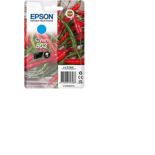 Epson 503 cartucho de tinta 1 pieza(s) Original Rendimiento estándar Cian