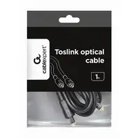 Gembird Toslink, 1m cable de audio Negro
