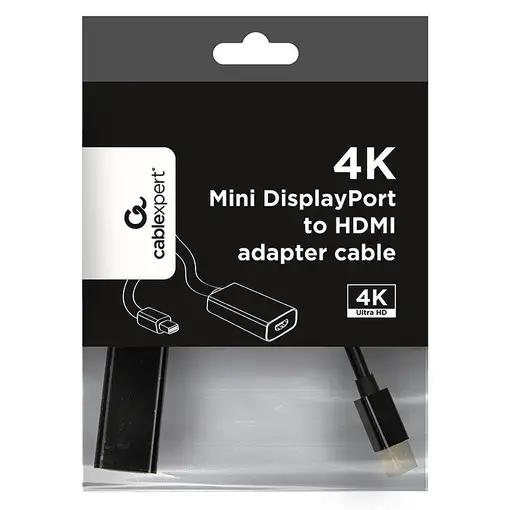 Gembird A-mDPM-HDMIF4K-01 0,15 m Mini DisplayPort HDMI Negro