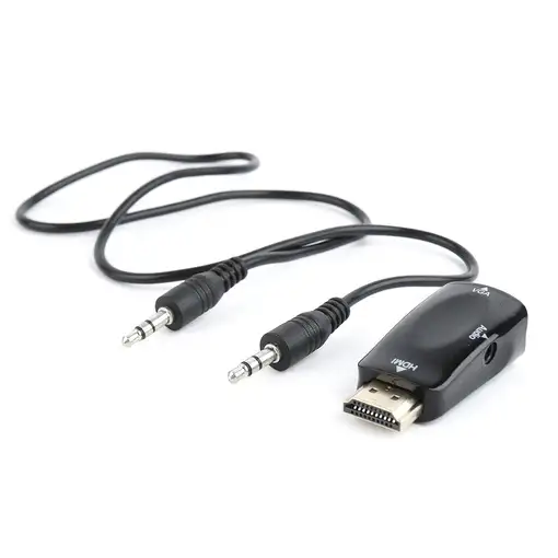 Gembird A-HDMI-VGA-02 cambiador de género para cable VGA (D-Sub) Negro