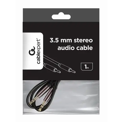 Gembird CCAP-444-1M cable de audio 3,5mm Negro