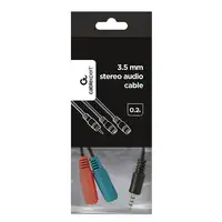 Gembird CCA-417 cable de audio 0,2 m 3,5mm 2 x 3.5mm Negro