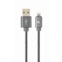 Cablexpert CC-USB2S-AMLM-2M-BG cable de conector Lightning Gris