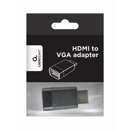 Gembird A-HDMI-VGA-001 cambiador de género para cable Negro
