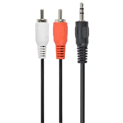 Gembird 5m, 3.5mm/2xRCA, M/M cable de audio 3,5mm Negro, Rojo, Blanco