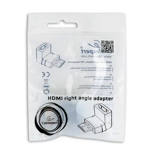 Gembird A-HDMI90-FML cambiador de género para cable HDMI Negro