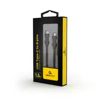 Gembird CC-USB2-CM8PM-1.5M cable de conector Lightning 1,5 m Negro