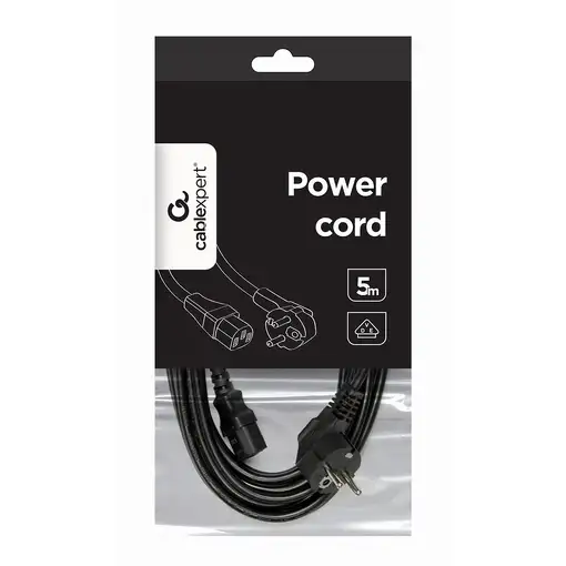 Gembird PC-186-VDE-5M cable de transmisión Negro