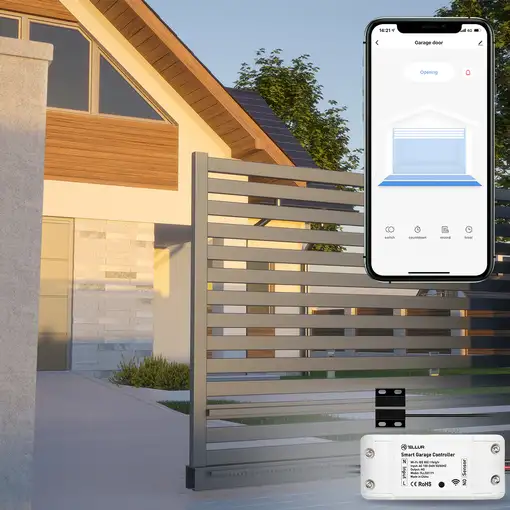 Kit de control de puerta de garaje Tellur Smart WiFi, blanco