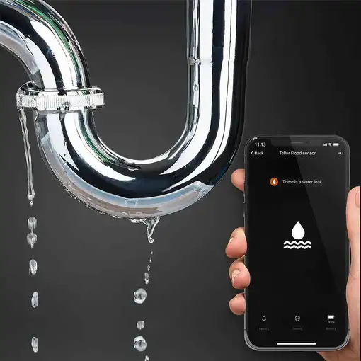 Sensor de inundación Tellur Smart WiFi, AAA, blanco