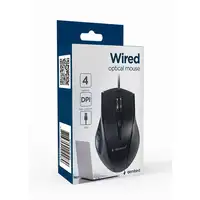 Gembird MUS-4B-02 ratón Oficina mano derecha USB Óptico 1200 DPI