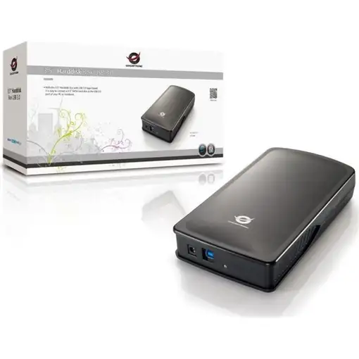 Conceptronic CHD3DUSB3 Carcasa para disco duro (HDD) de 3,5'' Grafito