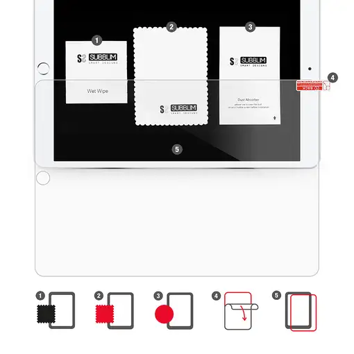 SUBBLIM 2 x Extreme tempered glass para Apple iPad 9.7 2018-17/PRO 9.7/iPad 5
