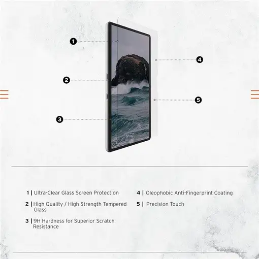 Urban Armor Gear Glass Shield Plus Protector de pantalla Microsoft 1 pieza(s)