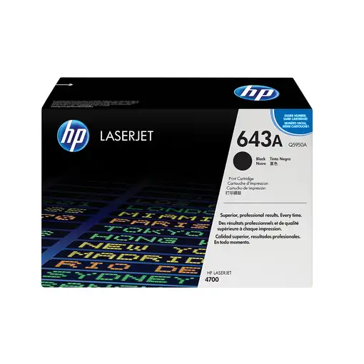 HP Cartucho de tóner original LaserJet 643A negro