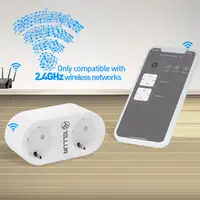 Tellur Smart WiFi AC Doble Enchufe, Lectura de energía, 16A, 2400W