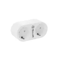Tellur Smart WiFi AC Doble Enchufe, Lectura de energía, 16A, 2400W