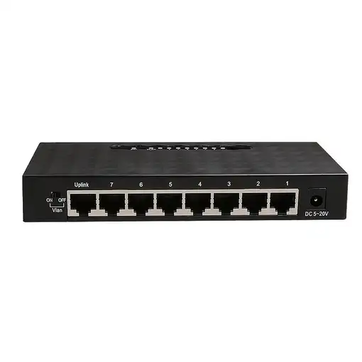 iggual GES8000 No administrado Gigabit Ethernet (10/100/1000) Negro