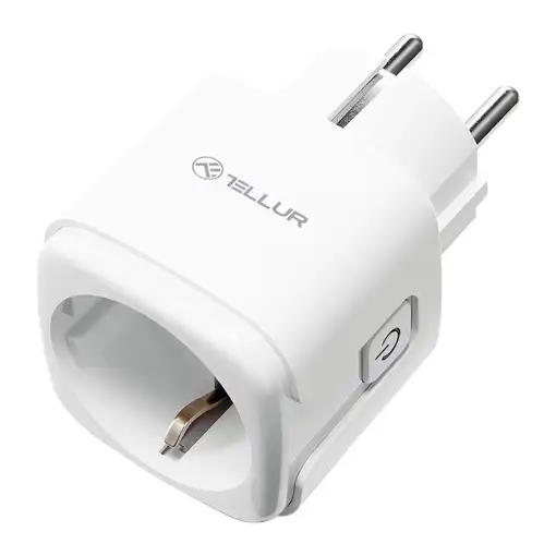 Enchufe de CA Tellur Smart WiFi, lectura de energía, 3680W, 16A, blanco