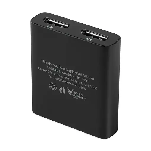 OWC Thunderbolt Dual DisplayPort Adapter Adaptador gráfico USB 7680 x 4320 Pixeles