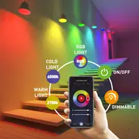 Bombilla Tellur Smart WiFi E27, 9W, blanco/cálido/RGB, atenuador