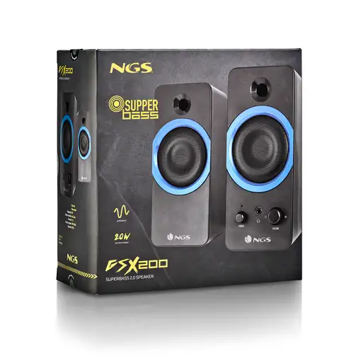 NGS GSX-200 altavoz Negro Alámbrico 20 W