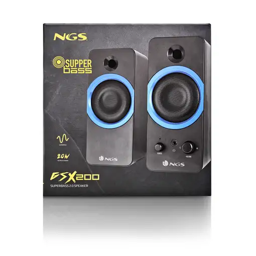 NGS GSX-200 altavoz Negro Alámbrico 20 W