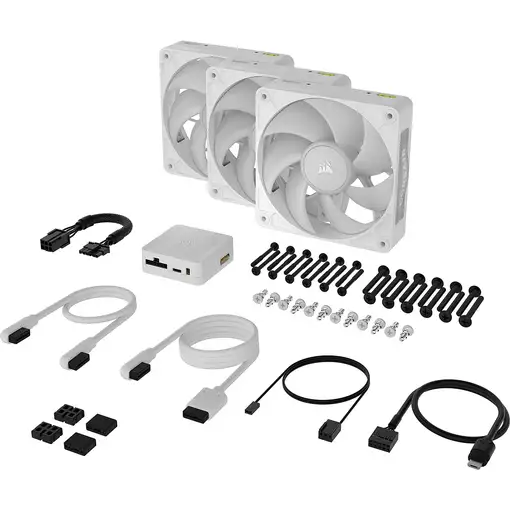Corsair iCUE LINK RX120 MAX RGB Carcasa del ordenador Ventilador 12 cm Blanco 3 pi