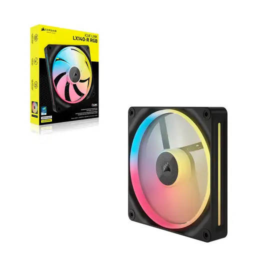 Corsair iCUE LINK LX140-R RGB Carcasa del ordenador Ventilador 14 cm Negro 1 pieza