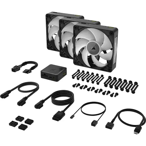 Corsair iCUE LINK RX120 MAX RGB Carcasa del ordenador Ventilador 12 cm Negro 3 pie