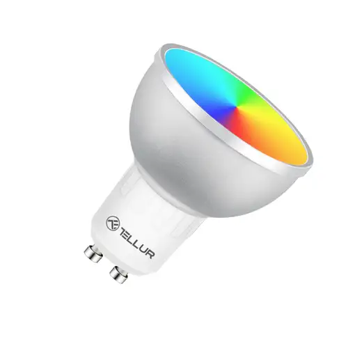 Tellur Smart WiFi LED Bombilla inteligente GU10, 5W, blanco/cálido/RGB, atenuador