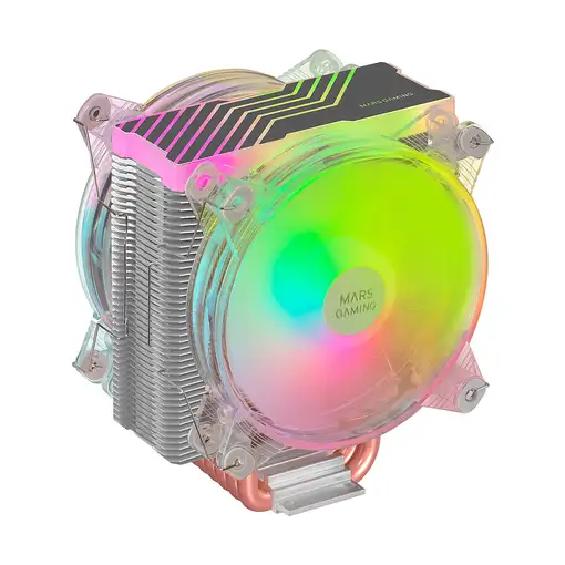 Mars Gaming Disipador CPU Triple ARGB, 6 Heatpipes HCT, TDP 220 W, 2 Ventiladores