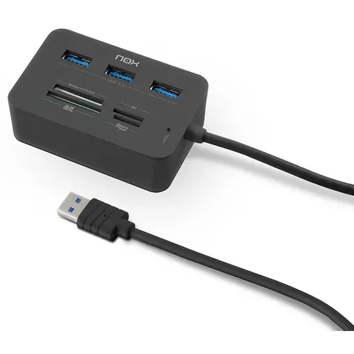 NOX Lite Reader One Alámbrico USB 3.2 Gen 1 (3.1 Gen 1) Type-A Negro