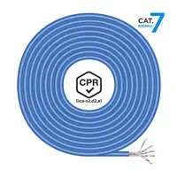 AISENS Cable de Red RJ45 LSZH CPR Dca CAT.7 600 MHZ S/FTP AWG23, Azul, 500 m