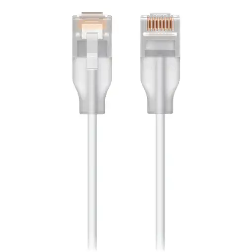 Ubiquiti UACC-Cable-Patch-EL-0.3M-W cable de red Translúcido, Blanco 0,3 m Cat6