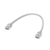 Ubiquiti UACC-Cable-Patch-EL-0.3M-W cable de red Translúcido, Blanco 0,3 m Cat6