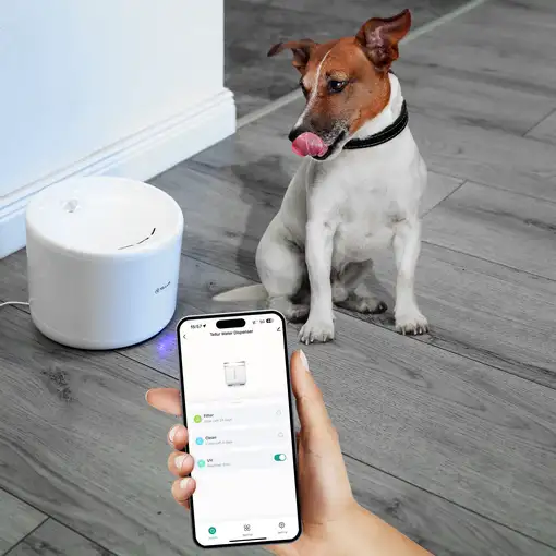 Tellur Smart WiFi Dispensador de Agua para Mascotas, 2L, blanco