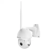 Cámara exterior Tellur Smart WiFi, 3MP, UltraHD, Autotracking, PTZ, blanco