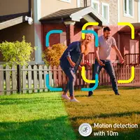 Cámara exterior Tellur Smart WiFi, 3MP, UltraHD, Autotracking, PTZ, blanco