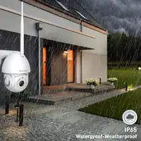 Cámara exterior Tellur Smart WiFi, 3MP, UltraHD, Autotracking, PTZ, blanco