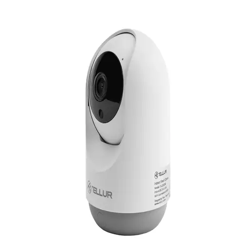 Cámara interior Tellur Smart WiFi, 3MP, UltraHD, Autotracking, PTZ, blanco