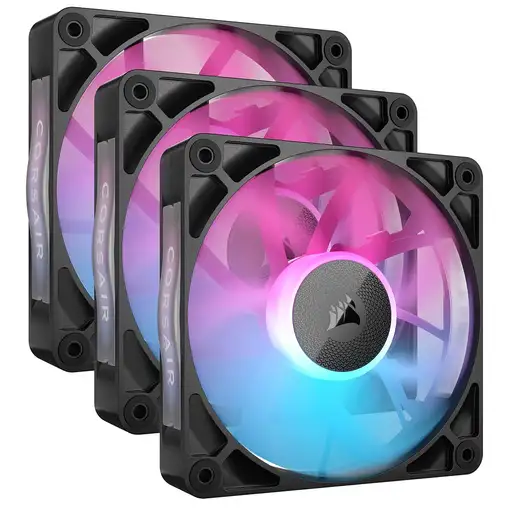 Corsair iCUE LINK RX120 RGB Carcasa del ordenador Ventilador 12 cm Negro 3 pieza(s