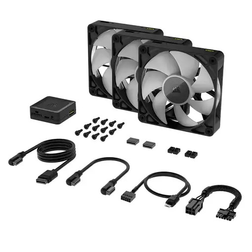 Corsair iCUE LINK RX120 RGB Carcasa del ordenador Ventilador 12 cm Negro 3 pieza(s